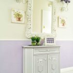 Mobile da ingresso bianco e grigio relook shabby chic